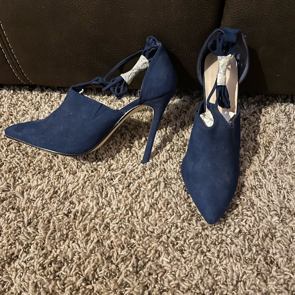 Dressy Blue Suede Shoes